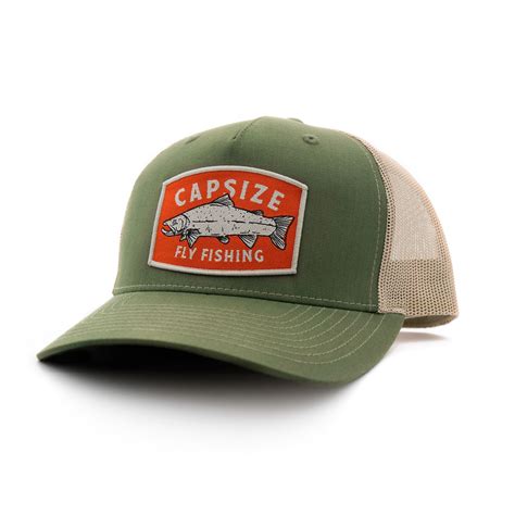 Fly Fishing Hat Salmon Patch Olive Trucker Capsize Reviews On