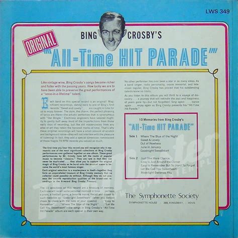 Bing Crosby Bing Crosbys All Time Hit Parade Lws 349