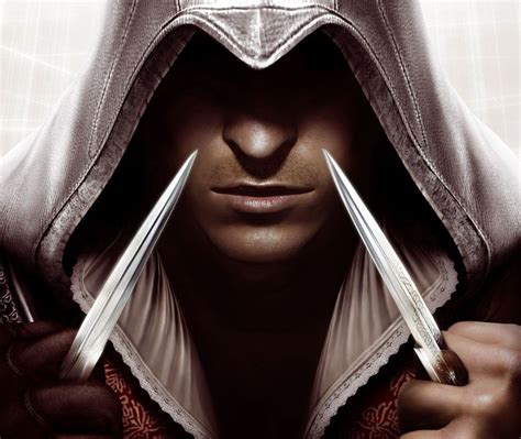 Ezio Face The Assassin Assassins Creed 2 Assassins Creed Wallpaper