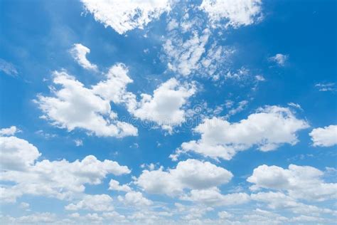 Clear Blue Sky With Cloud Background Stock Image Image Of Beautiful