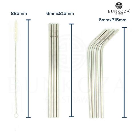 Bunkoza® Eco Straws Stainless Steel Drinking Straw 6mm With Eco Jute