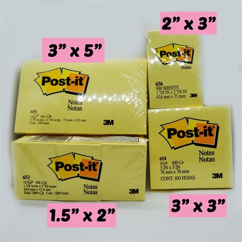 Post It Canary Yellow 4 Sizes Available Sticky Notes Shopee Philippines