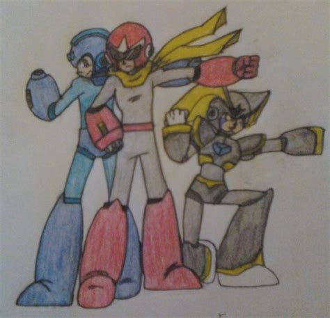 Megaman Protoman And Bass By Hoops1989 On Deviantart