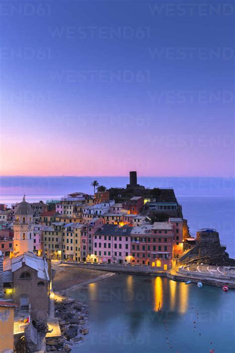 Sunrise In Vernazza Cinque Terre Unesco World Heritage Site Liguria