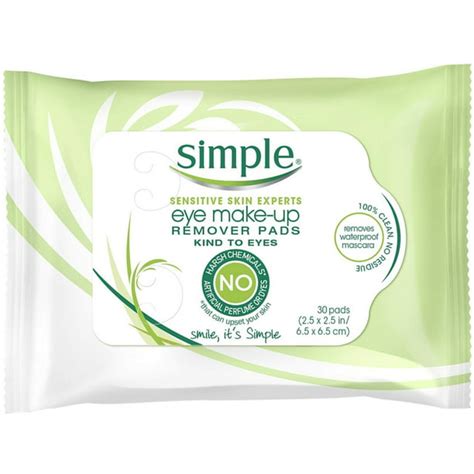 Simple Sensitive Skin Experts Eye Make Up Remover Pads 30 Ea Pack Of 3