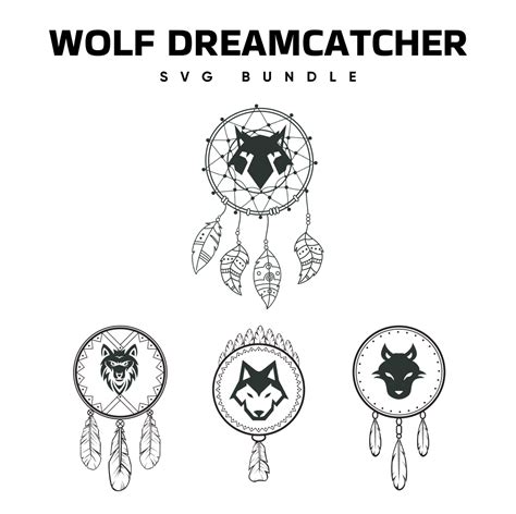 Wolf Dreamcatcher Svg Files Masterbundles