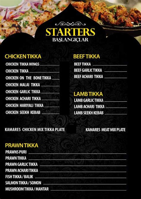 Starters Menu Outlet