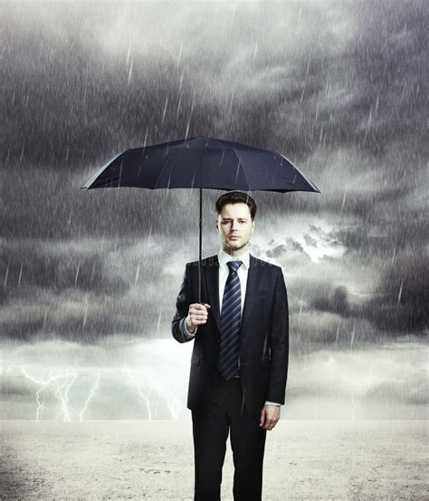 Man With Umbrella Stock Images Image 26711924