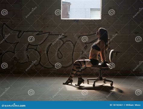 Provocative Woman In Abandoned Building Stock Image Image 18742461