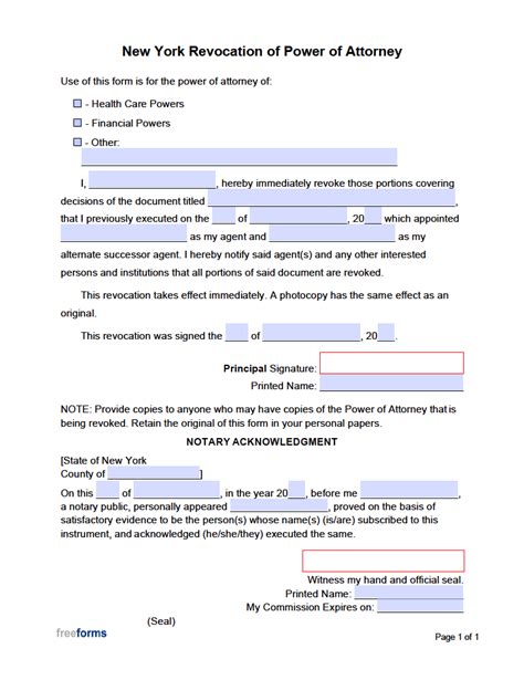 Free New York Power Of Attorney Forms Pdf Word 54 Off