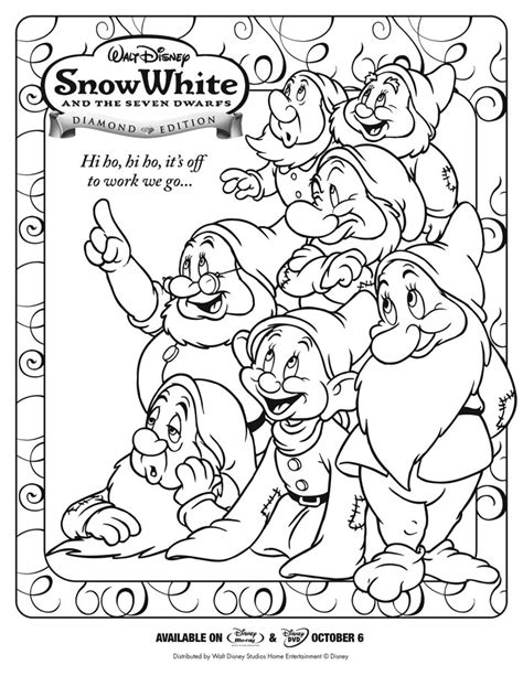 7 seven dwarfs coloring pages. Snow White and the Seven Dwarfs Activity Sheets | Disney ...