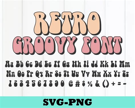 Retro Groovy Font Svg Fonts Procreate Fonts Cricut Fonts Etsy Canada