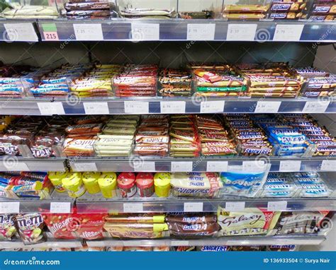 Chocolates For Display At A Supermarket Editorial Stock Image Image