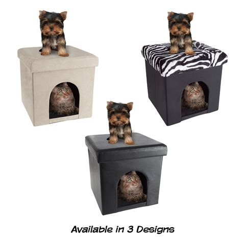 Pet House Ottoman Collapsible Multipurpose Cat Or Small Dog Bed Cube