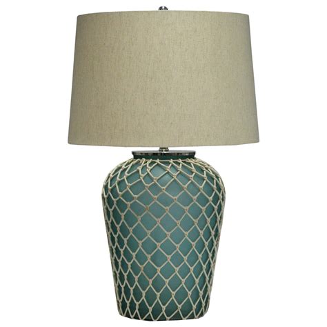 Stormy Seas Netted Table Lamp | Bella Coastal Decor