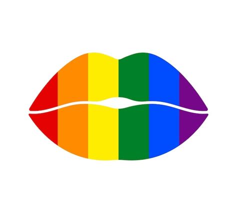 premium vector lips pride lgbt vector icon lesbian gay bisexual transgender concept kiss