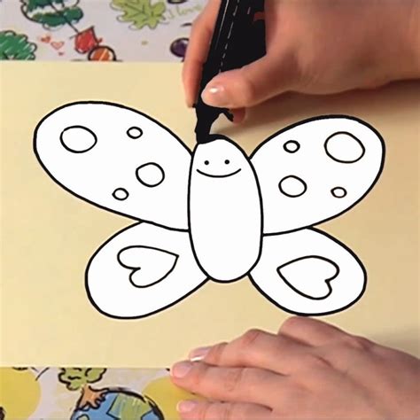 Cómo Dibujar Una Mariposa Dibujos Infantiles