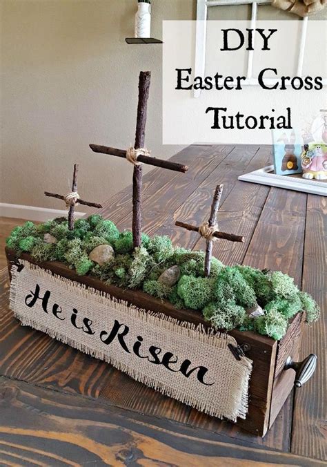 A Beautiful And Simple Diy Easter Cross Decoration That Can Be Used