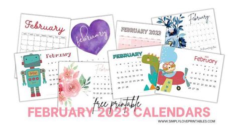 February 2023 Calendars Free Printables Simply Love Printables