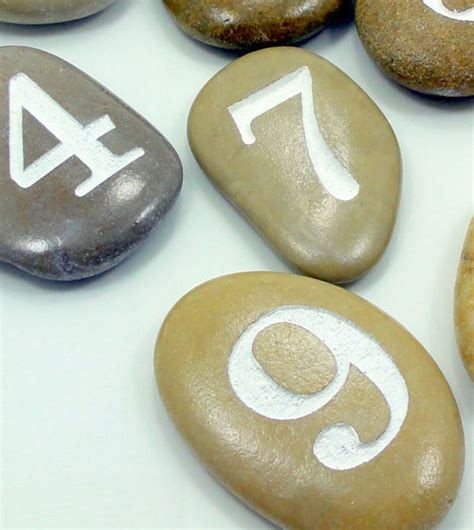 Engraved Stone Numbers For Kids Montessori Method Engraved Etsy