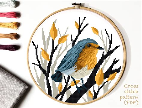 Contact if you have any questions or. Bird Modern Cross Stitch Pattern, easy counted cross ...