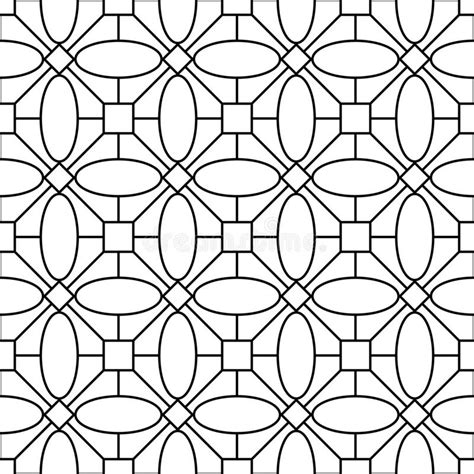 Seamless Mosaic Pattern Made By Ellipse Square And Lines Indian Art