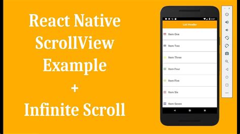 React Native Scrollview Example Scrollview Infinite Scroll Youtube