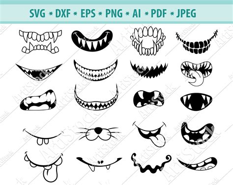 Mask For The Face Mouth Smile Svg File For Cutting Craft Supplies