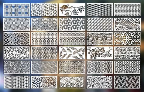 Pack 30 Laser Cut Panels Wall Separator Cdr Files Dxf Downloads