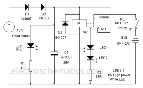 The coils in this circuit require a core material f29 and they must be made with wire. Solar Powered LED Lamp Circuit