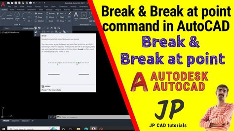 Break And Break At Point Command In Autocad In Hindi Autocad