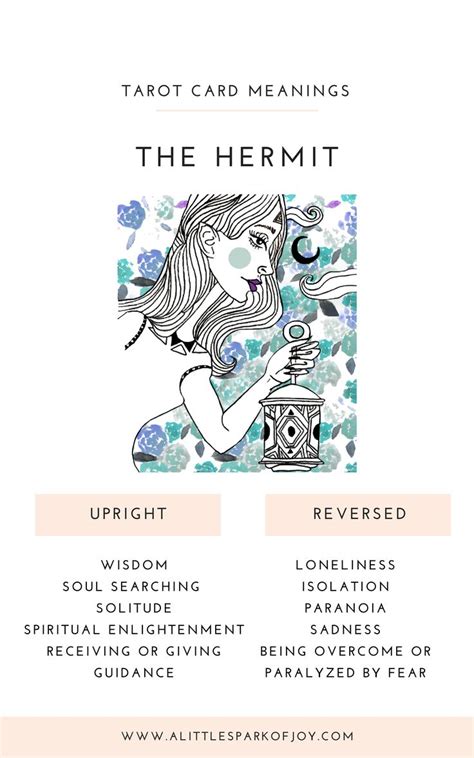Look to yourself to find the answer. The Hermit Tarot Card Meaning: Love, Money, Health & More ...