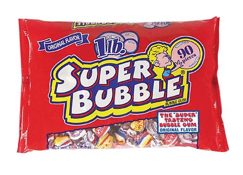 Super Bubble Bubble Gum 1lb Bag Of The Original Flavor