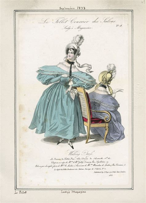Ladys Magazine September 1833 Lapl Fashion Prints Regency Era