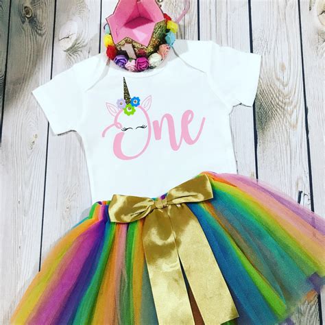 Unicorn Birthday Outfit Girl First Birthday Unicorn Outfit Girls Cl