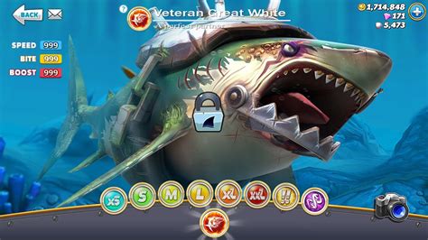 New Veteran Great White Shark Unlocked Hungry Shark World Full Hd