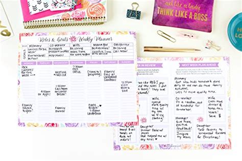 Bloom Daily Planners Roles And Goals Weekly Planning System Pad