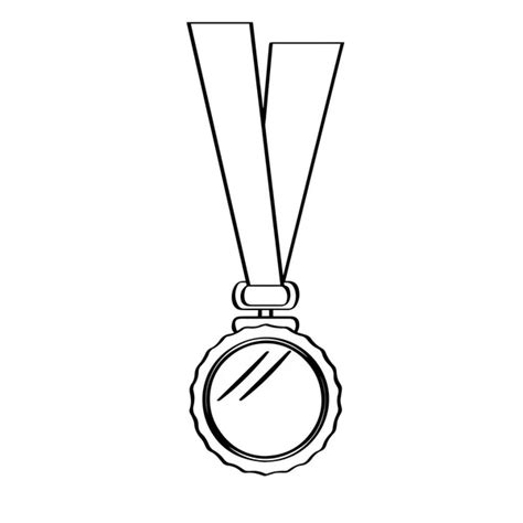 Medal Outline Drawing — Stock Vector © Viktorijareut 74497959