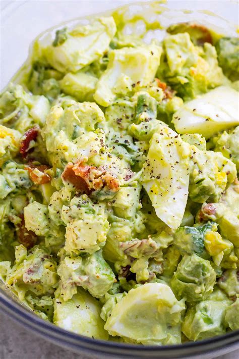 Bring to a boil over high. Creamy Avocado Egg Salad Recipe with Crispy Bacon - Avocado Salad Recipe — Eatwell101