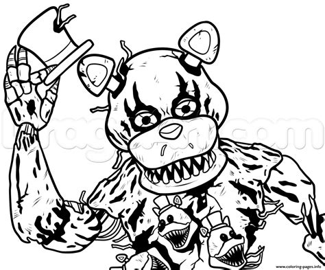 Nightmare Foxy Coloring Pages At Free Printable