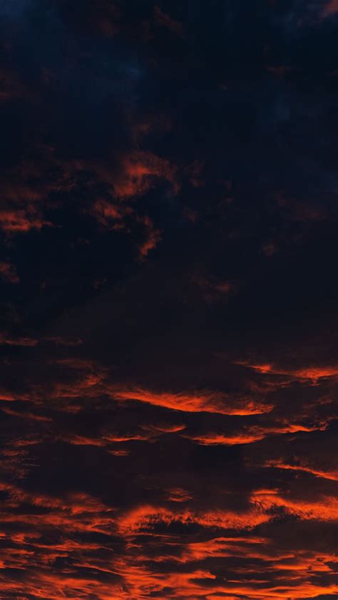 Download Wallpaper 1350x2400 Clouds Sunset Night Iphone 876s6