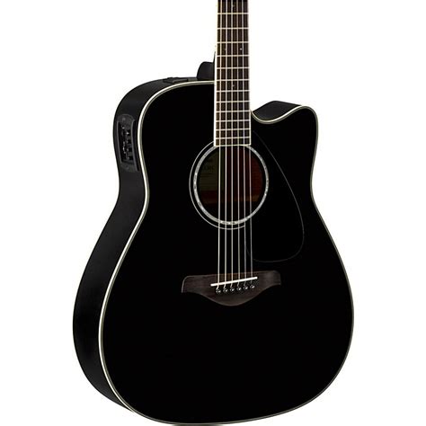 Yamaha Fgx830c Folk Acoustic Electric Guitar Black Guitar Center