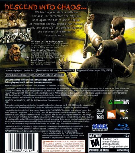 Condemned 2 Bloodshot Box Shot For Playstation 3 Gamefaqs