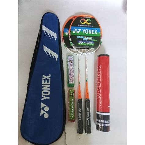 Jual Raket Badminton Paket Lengkap Satu Set Komplit Raket Tas Grip Kok Isi Shopee