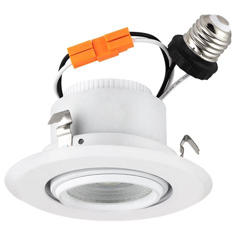 Sunlite Dimmable Led 4 Inch Round Gimbal Recessed Downlight Indoor