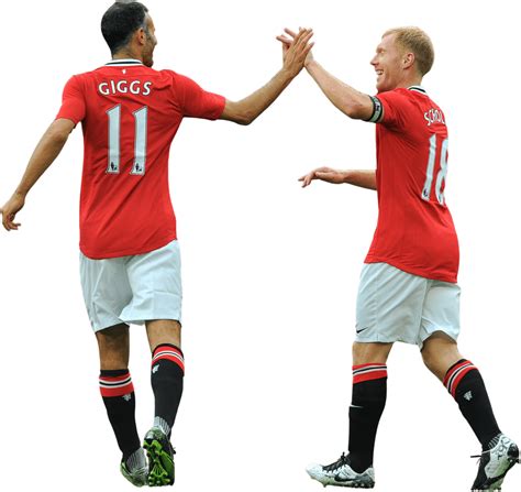 Ryan Giggs And Paul Scholes Manchester United Football Render Footyrenders