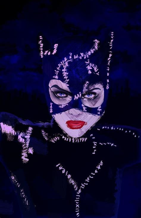 Catwoman Michelle Pfeiffer Burton Painting By Adam Ween Pixels