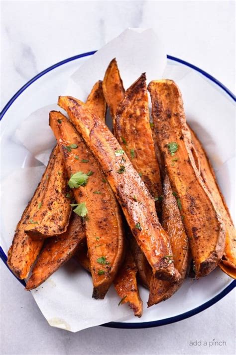 Spicy Roasted Sweet Potato Wedges Recipe Add A Pinch