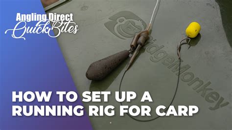 How To Set Up A Running Rig For Carp Carp Fishing Quickbite Youtube