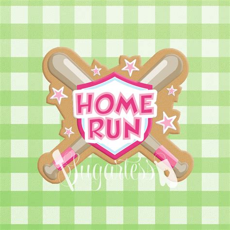 Home Run Word Plaque Baseball Softball Cookie Cutter Etsy